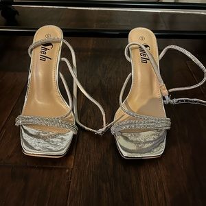 Evening wear styled strappy heels